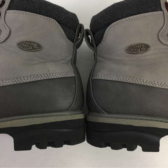 LUGZ FLEXASTRIDE Memory foam boots Slip Resistant Gray Lace up high tops Sz 10 - Picture 2 of 15